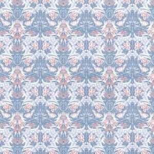 1:12 Scale Dollhouse Miniature Wallpaper Blue Floral (3 sheets)