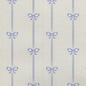 1:12 Scale Dollhouse Miniature Wallpaper Blue Bow Stripe (3 sheets)