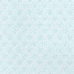 1:48 Scale Dollhouse Wallpaper Lt Teal Damask