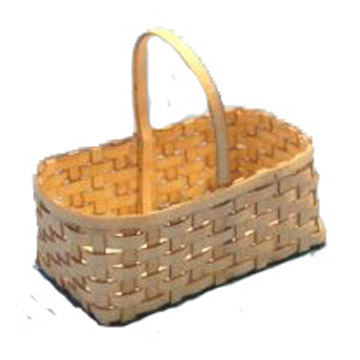 1:12, 1" Scale Dollhouse Miniature Rectangular Basket Kit BK104