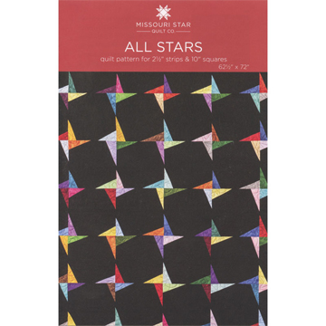 All Stars Quilt Pattern for 2-1/2" strips & 10" Squares