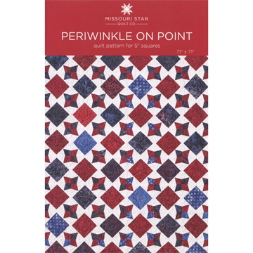 Periwinkle on Point Quilt Pattern for 2-1/2" Strips