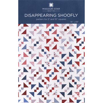 Disappearing Shoofly Quilt Pattern for 5" and 10" Squares