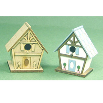 1:12, 1" Scale Dollhouse Miniature Cottage Birdhouse Kit T622