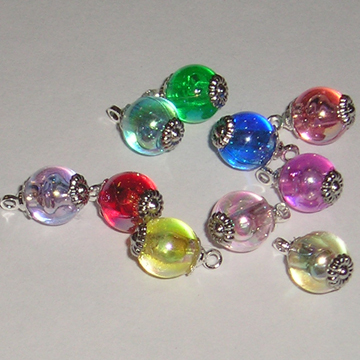1:12, 1" Scale Dollhouse Miniature Christmas Translucent Ornaments 8mm Assorted