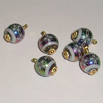 1:12, 1" Scale Dollhouse Miniature Christmas Glass Ornaments 10mm
