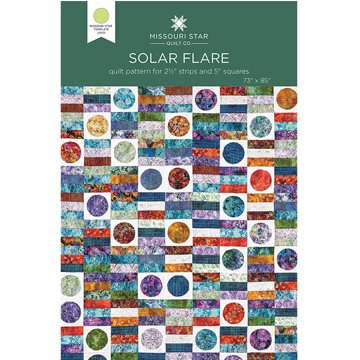 Solar Flare Quilt Pattern for 2-1/2" strips & 5" Squares
