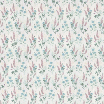 1:24, 1/2" Scale Dollhouse Miniature Wallpaper Pink & Blue Floral (3 SHEETS)