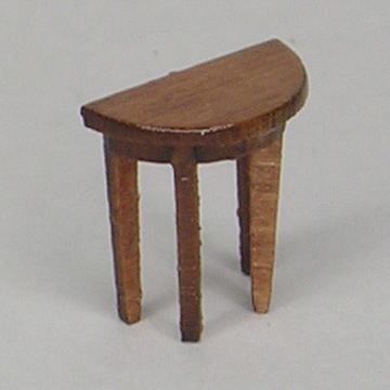 1:48, 1/4" Scale Dollhouse Miniature Furniture Kit Semi Circle Tables (2)