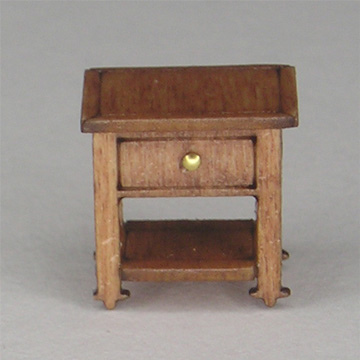 1:48, 1/4" Scale Dollhouse Miniature Furniture Kit End Table w/Shelf
