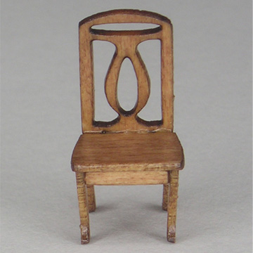 1:48, 1/4" Scale Dollhouse Miniature Furniture Kit (2) Dining Chairs