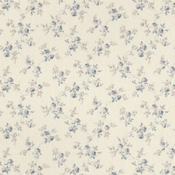 1:24, 1/2" Scale Dollhouse Miniature Wallpaper Blue on Cream (3 SHEETS)