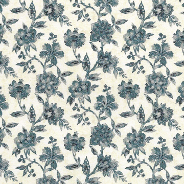 1:12, 1" Scale Dollhouse Miniature Wallpaper Teal & Ivory (3 sheets)
