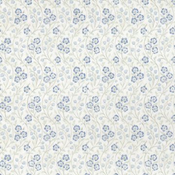 1:24, 1/2" Scale Dollhouse Miniature Wallpaper Blue Floral (3 SHEETS)