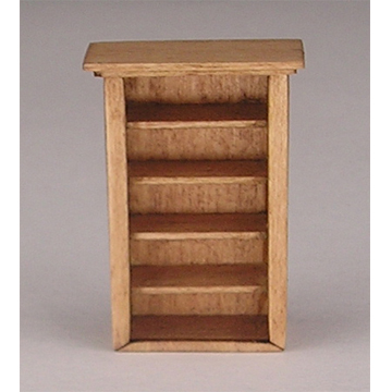 1:48, 1/4" Scale Dollhouse Miniature Furniture Kit Tall Bookcase