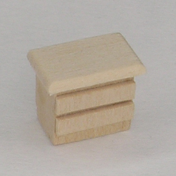 1:48, 1/4" Scale Dollhouse Miniature Furniture Kit Modern Nightstand