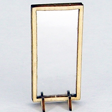 1:48, 1/4" Scale Dollhouse Miniature Furniture Kit Rectangular Mirror