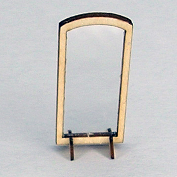 1:48, 1/4" Scale Dollhouse Miniature Furniture Kit Arched Mirror