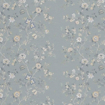 1:12, 1" Scale Dollhouse Miniature Wallpaper Wedgewood Blue Floral (3 sheets)