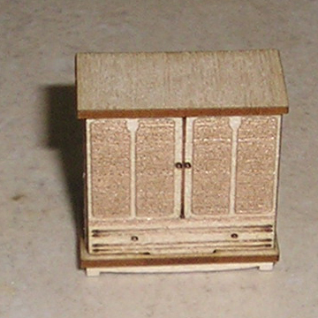 1:48, 1/4" Scale Dollhouse Miniature Furniture Kit Modern Cabinet Signature Series