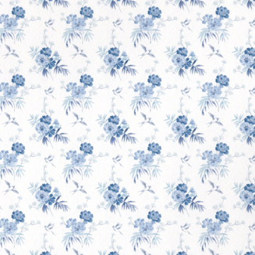 1:24, 1/2" Scale Dollhouse Miniature Wallpaper Blue & White (3 SHEETS)
