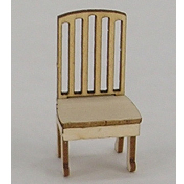 1:48, 1/4" Scale Dollhouse Miniature Furniture Kit (2) Vertical Slat Back Chairs