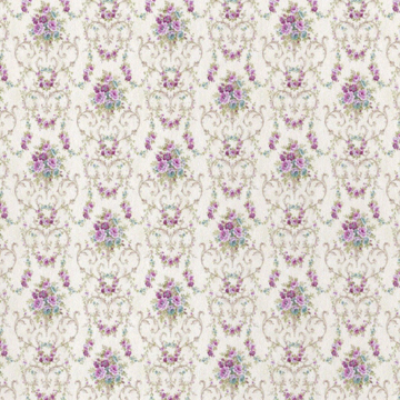 1:24, 1/2" Scale Dollhouse Miniature Wallpaper Purple Damask (3 SHEETS)