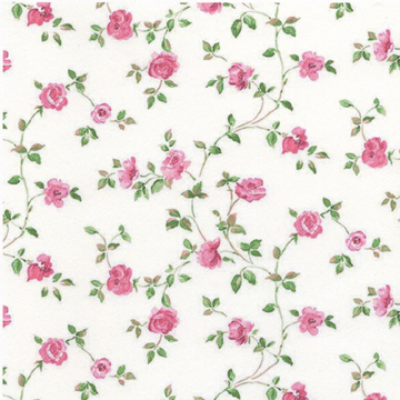 1:12, 1" Scale Dollhouse Miniature Wallpaper Pink Roses (3 sheets)