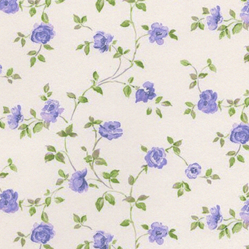 1:12, 1" Scale Dollhouse Miniature Wallpaper Purple Roses (3 sheets)