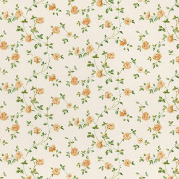 1:24, 1/2" Scale Dollhouse Miniature Wallpaper Yellow Roses (3 SHEETS)