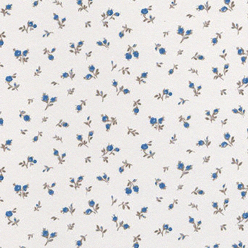 1:48, 1/4" Scale Dollhouse Miniature Wallpaper Blue Rosebuds