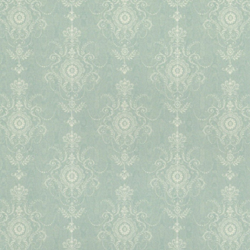 1:12, 1" Scale Dollhouse Miniature Wallpaper Green & Ivory (3 sheets)